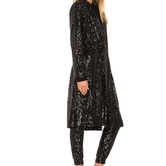 Steve Madden x BB Dakota Showstopper Duster in Black - Picture 3 of 14